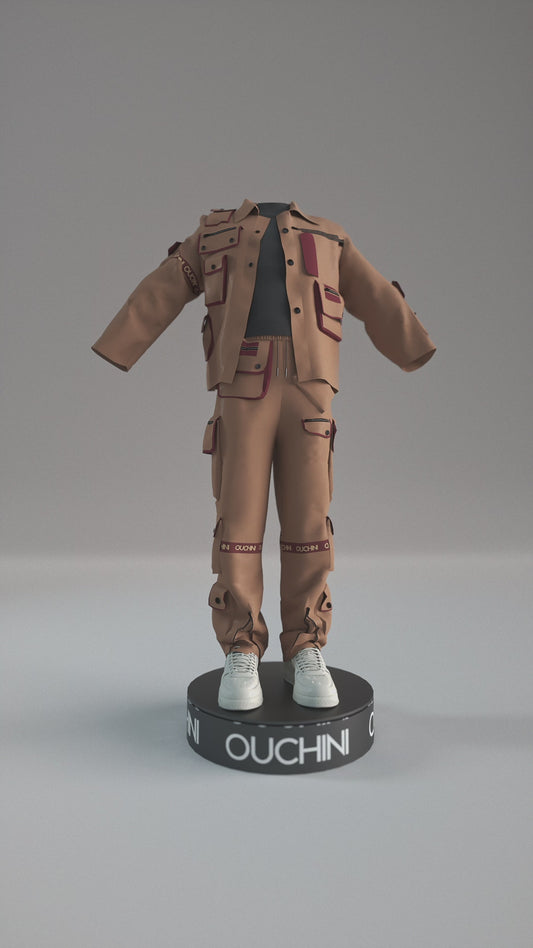 TRUCKER JACKET (MARRON/BEIGE)