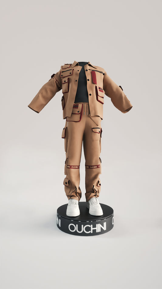 TRUCKER JACKET (MARRON/BEIGE)